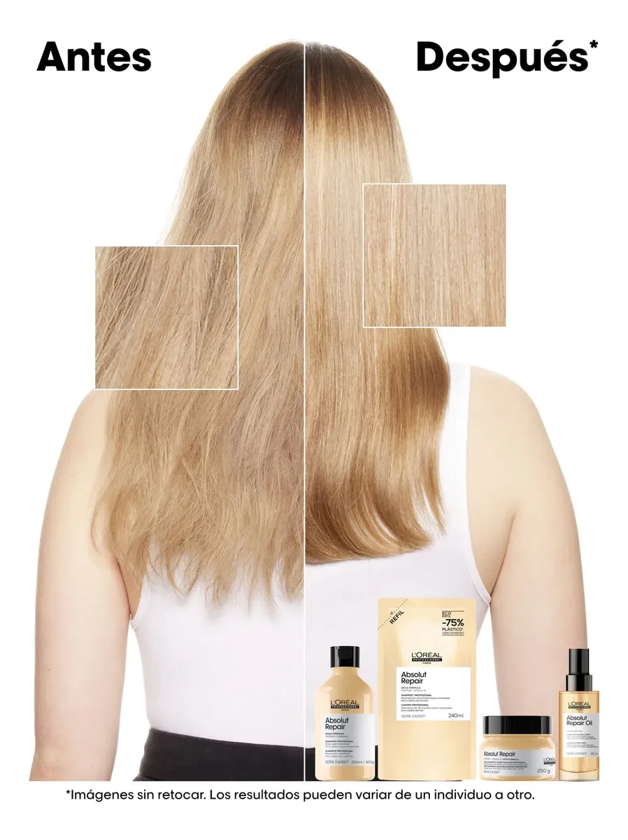 Absolut Repair Mascarilla Revitalizante instantánea.Nutre y revitaliza al instante el cabello dañado